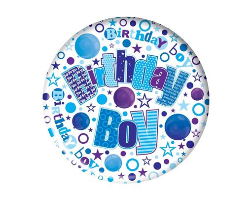 5.5cm BIRTHDAY BOY  BADGE 6S