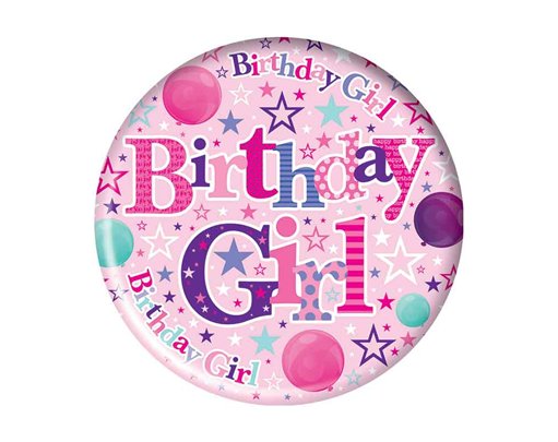 5.5cm BIRTHDAY GIRL BADGE 6S