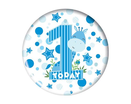 5.5cm AGE 1 BOY BADGE 6S