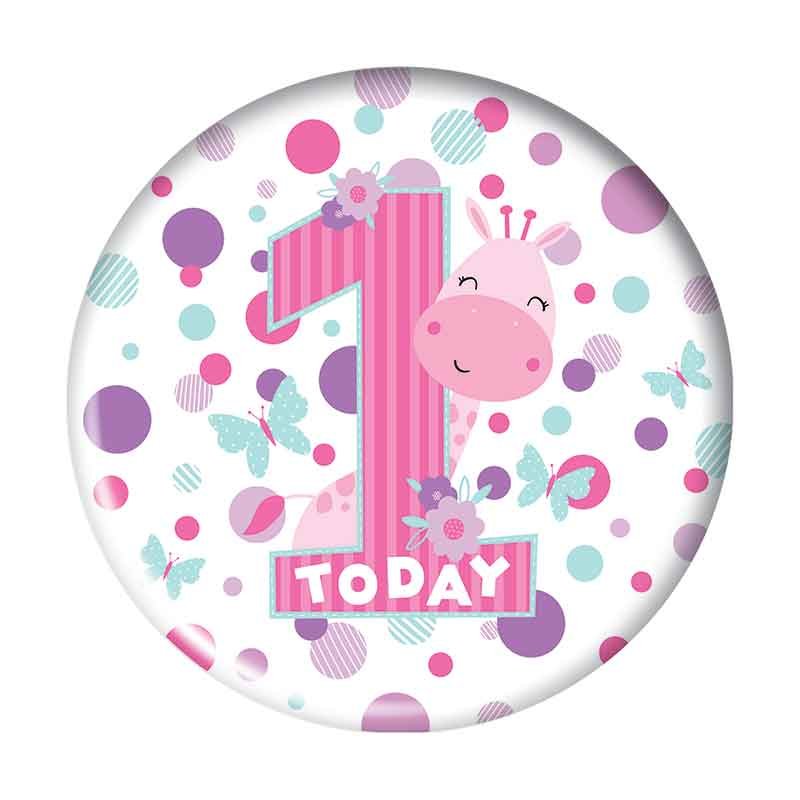 5.5cm AGE 1 GIRL BADGE 6S