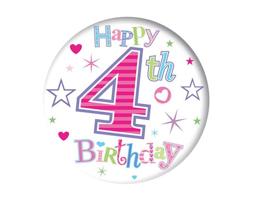 5.5cm AGE 4 GIRL BADGE 6S