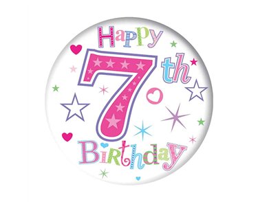 5.5cm AGE 7 GIRL BADGE 6S