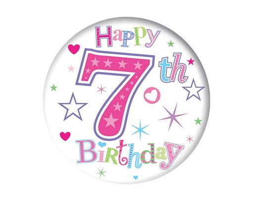 5.5cm AGE 7 GIRL BADGE 6S