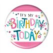 5.5cm HAPPY BIRTHDAY FEMALE  BADGE 6S
