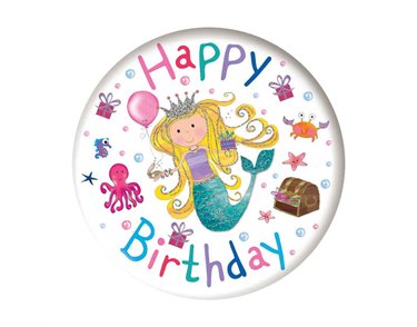 5.5cm HAPPY BIRTHDAY FEMALE  BADGE 6S