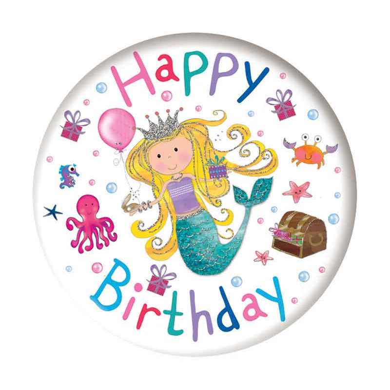 5.5cm HAPPY BIRTHDAY FEMALE  BADGE 6S