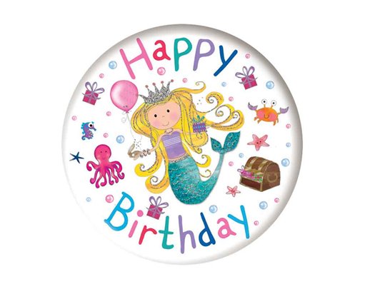 5.5cm HAPPY BIRTHDAY FEMALE  BADGE 6S