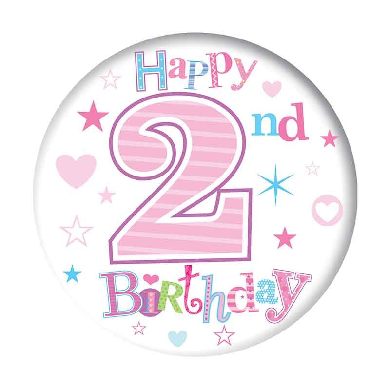 5.5cm AGE 2 GIRL BADGE 6S