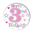 5.5cm AGE 3 GIRL BADGE 6S