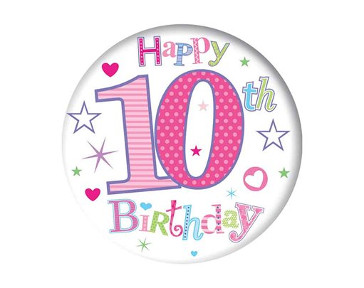 5.5cm AGE 10 GIRL BADGE 6S