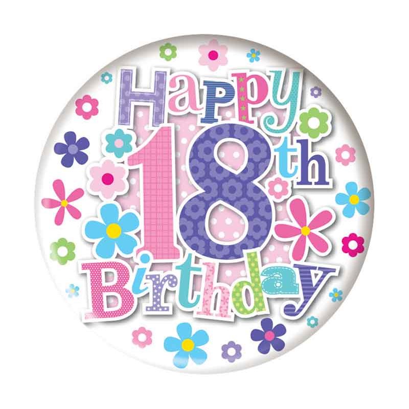 5.5cm AGE 18 FEMALE BADGE 6S