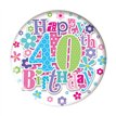 5.5cm AGE 40 FEMALE BADGE 6S