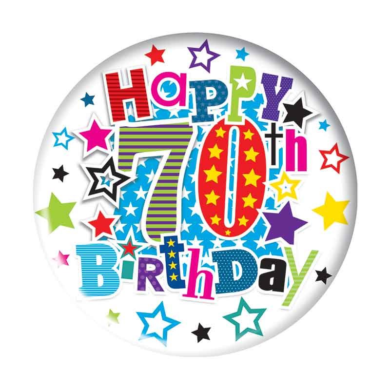5.5cm AGE 70 UNISEX  BADGE 6S