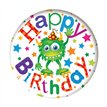 5.5cm HAPPY BIRTHDAY MALE  BADGE 6S