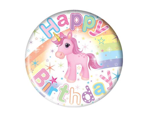 5.5cm HAPPY BIRTHDAY FEMALE  BADGE 6S