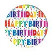 5.5cm HAPPY BIRTHDAY UNISEX  BADGE 6S