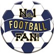 15cm NAVY AND WHITE FOOTBALL BADGE