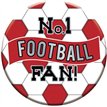 15cm RED AND WHITE FOOTBALL BADGE
