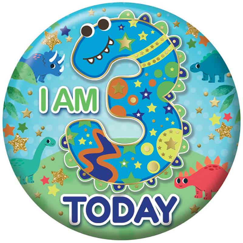 5.5cm AGE 3 MALE BADGE 6S