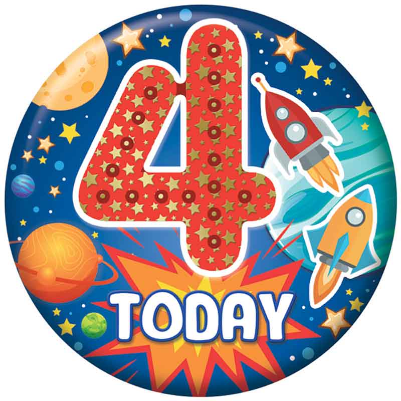 5.5cm AGE 4 MALE BADGE 6S