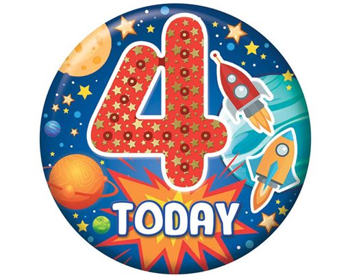 5.5cm AGE 4 MALE BADGE 6S