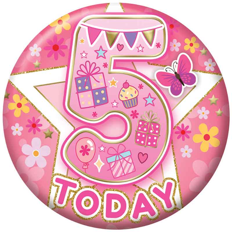 5.5cm AGE 5 FEMALE BADGE 6S