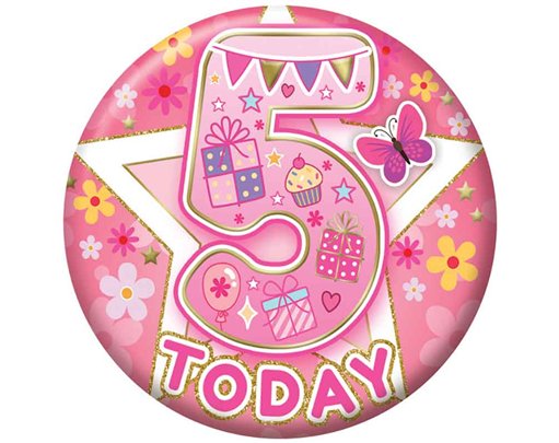 5.5cm AGE 5 FEMALE BADGE 6S