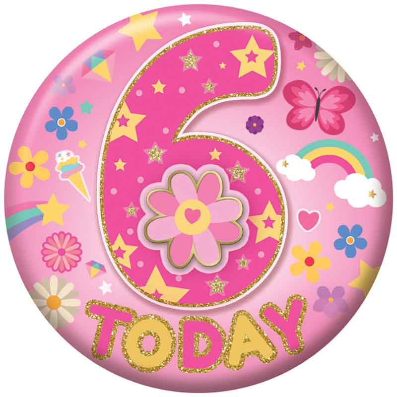 5.5cm AGE 6 FEMALE BADGE 6S