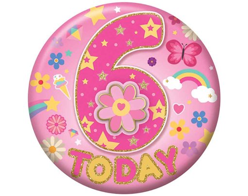 5.5cm AGE 6 FEMALE BADGE 6S