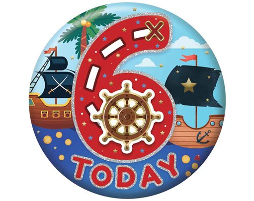 5.5cm AGE 6 MALE BADGE 6S