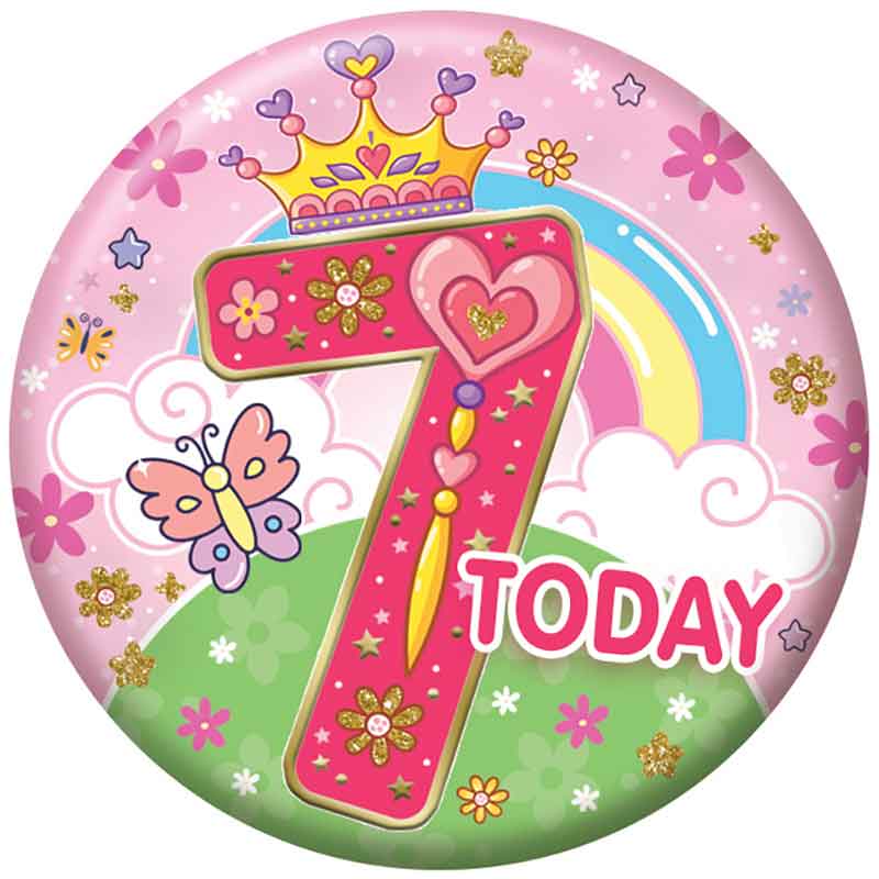 5.5cm AGE 7 FEMALE BADGE 6S