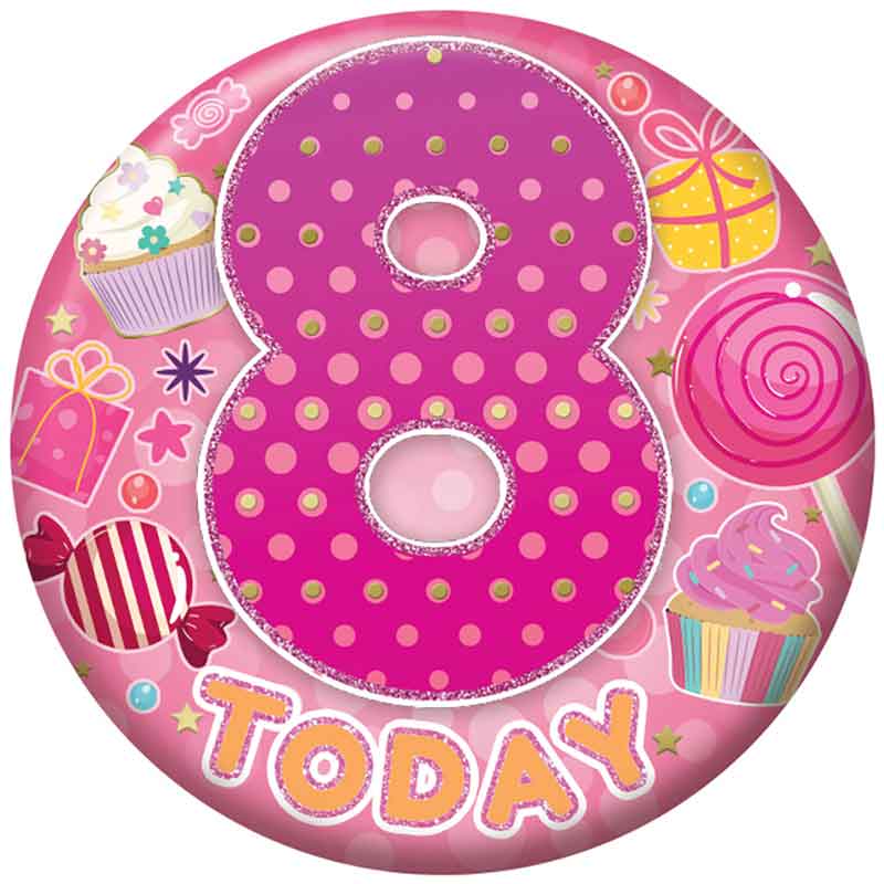 5.5cm AGE 8 FEMALE BADGE 6S