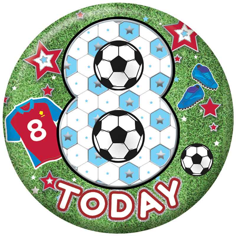 5.5cm AGE 8 MALE BADGE 6S