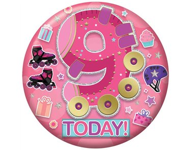 5.5cm AGE 9 FEMALE BADGE 6S