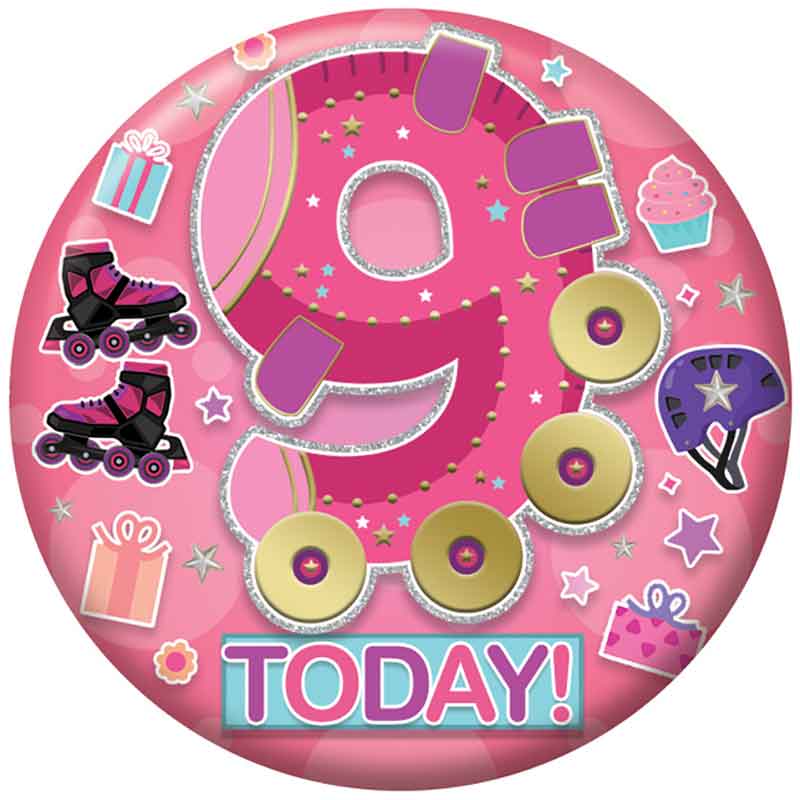 5.5cm AGE 9 FEMALE BADGE 6S