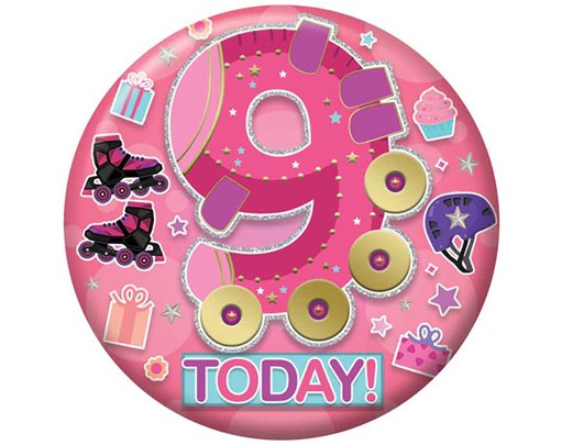 5.5cm AGE 9 FEMALE BADGE 6S