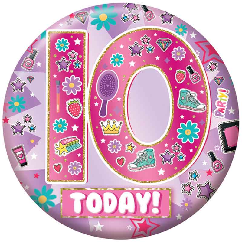 5.5cm AGE 10 FEMALE BADGE 6S