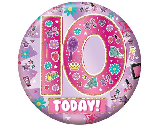 5.5cm AGE 10 FEMALE BADGE 6S