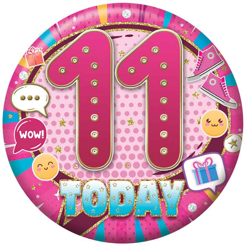 5.5cm AGE 11 FEMALE BADGE 6S