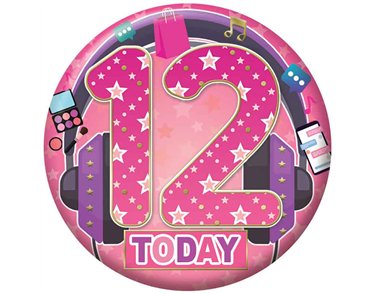 5.5cm AGE 12 FEMALE BADGE 6S
