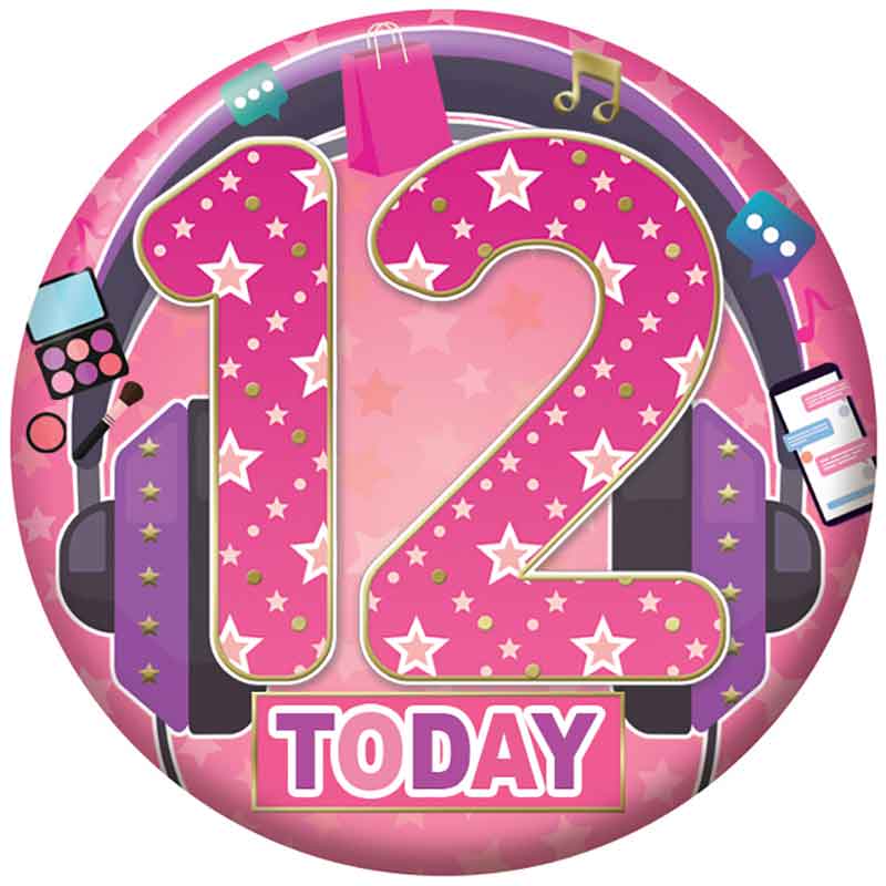 5.5cm AGE 12 FEMALE BADGE 6S
