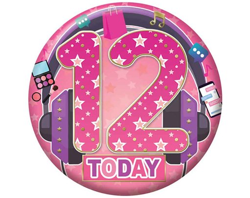 5.5cm AGE 12 FEMALE BADGE 6S