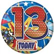 5.5cm AGE 13 MALE BADGE 6S