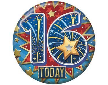 5.5cm AGE 16 MALE BADGE 6S