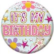 5.5cm HAPPY BIRTHDAY GIRL JUVENILE BADGE 6S