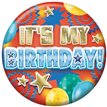 5.5cm HAPPY BIRTHDAY BOY JUVENILE BADGE 6S