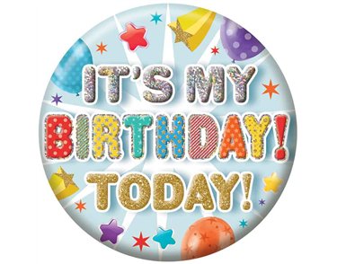 5.5cm HAPPY BIRTHDAY OPEN JUVENILE BADGE 6S