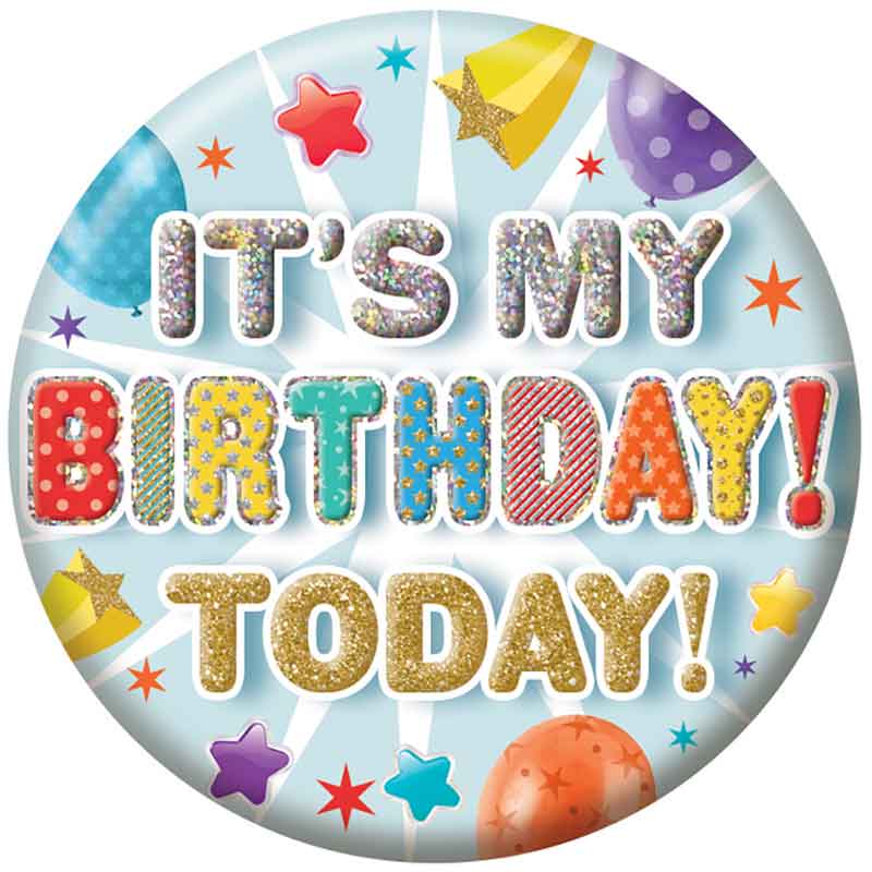 5.5cm HAPPY BIRTHDAY OPEN JUVENILE BADGE 6S