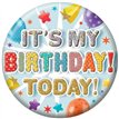 5.5cm HAPPY BIRTHDAY OPEN JUVENILE BADGE 6S