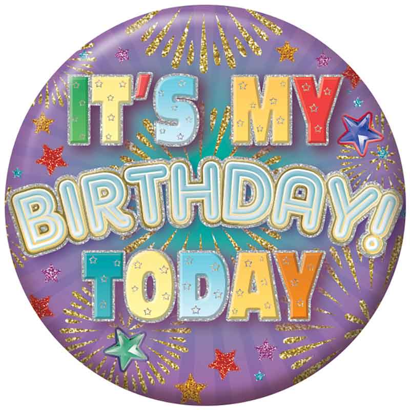 5.5cm HAPPY BIRTHDAY OPEN JUVENILE BADGE 6S